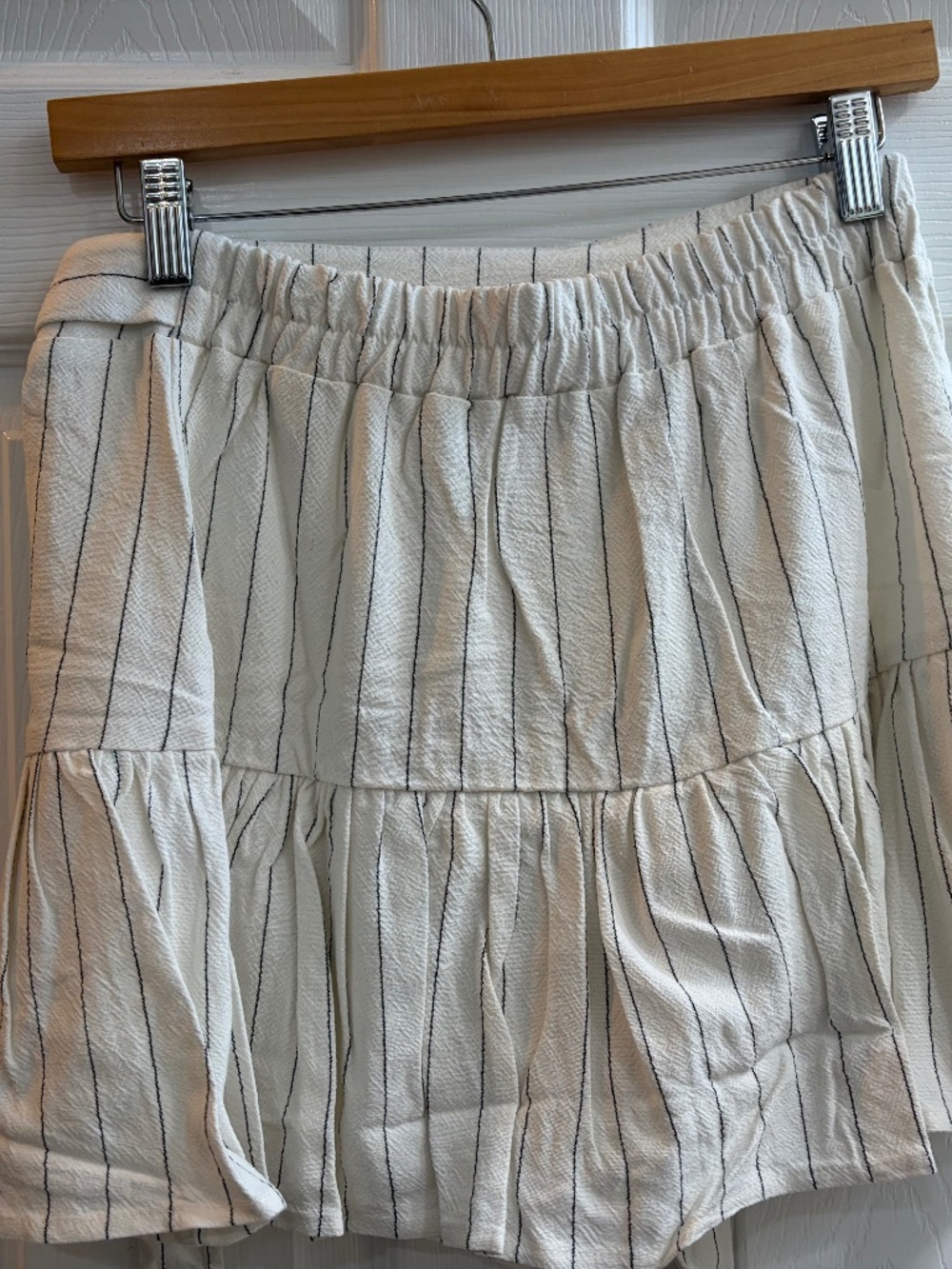 New Promesa Skort Women's Small Skirt Go For It Striped Drop Waist Ruffle Belt - Picture 2 of 5